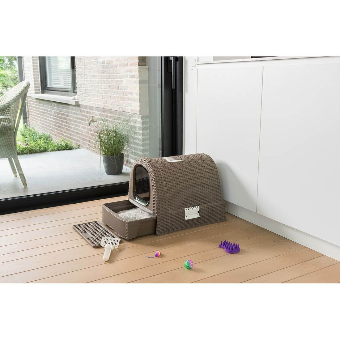 Cat Litter Box Curver Mocha-1