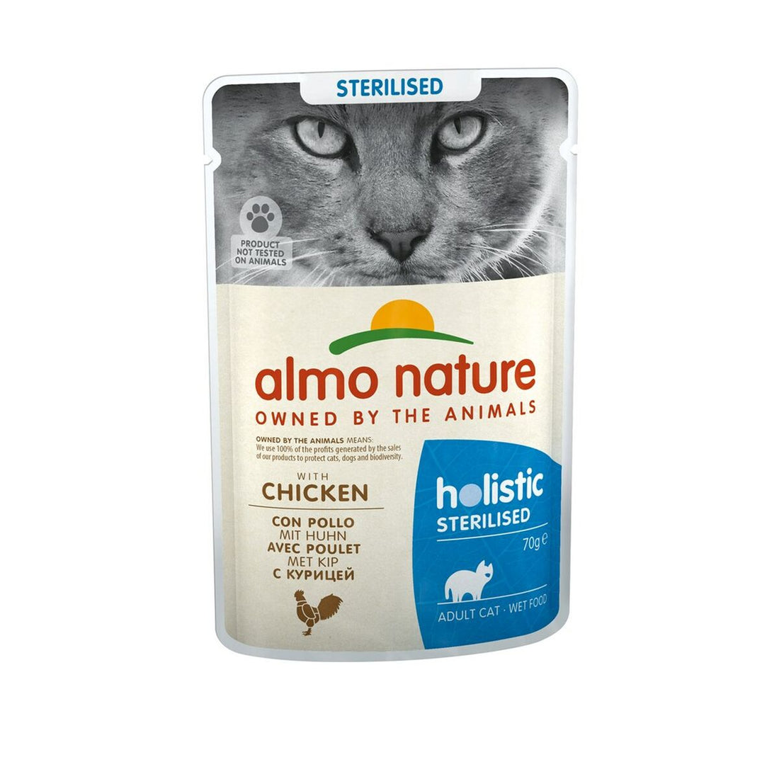 Cat food Almo Nature Holistic Sterilised Chicken 70 L 70 g-0