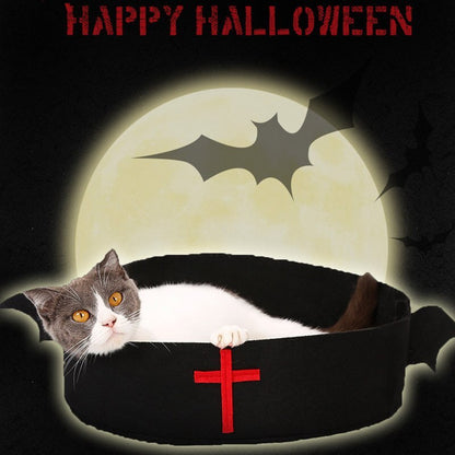 Halloween Horror Haustier Hund Katze Bett