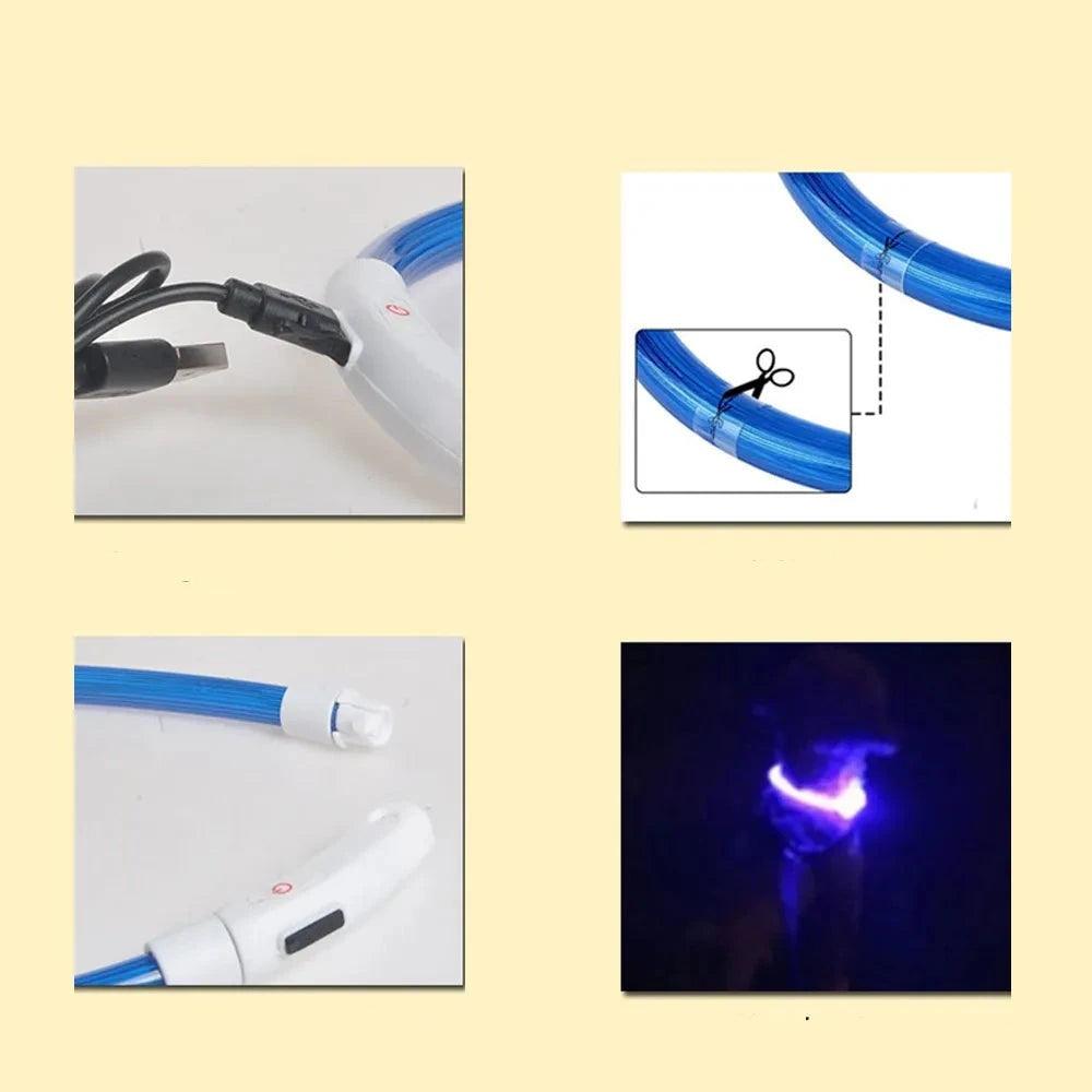 LED-Halsband Leuchtendes USB Katzenhalsband - Michaelr