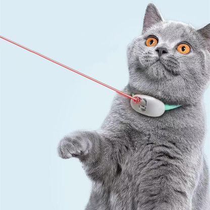 Automatisches Katzenspielzeug Smartes Laserhalsband zum Spielen mit Katzen, elektrisch, per USB aufladbar, Spielzeug für Katzenbabys, Lustige interaktive Trainingsartikel für Haustiere